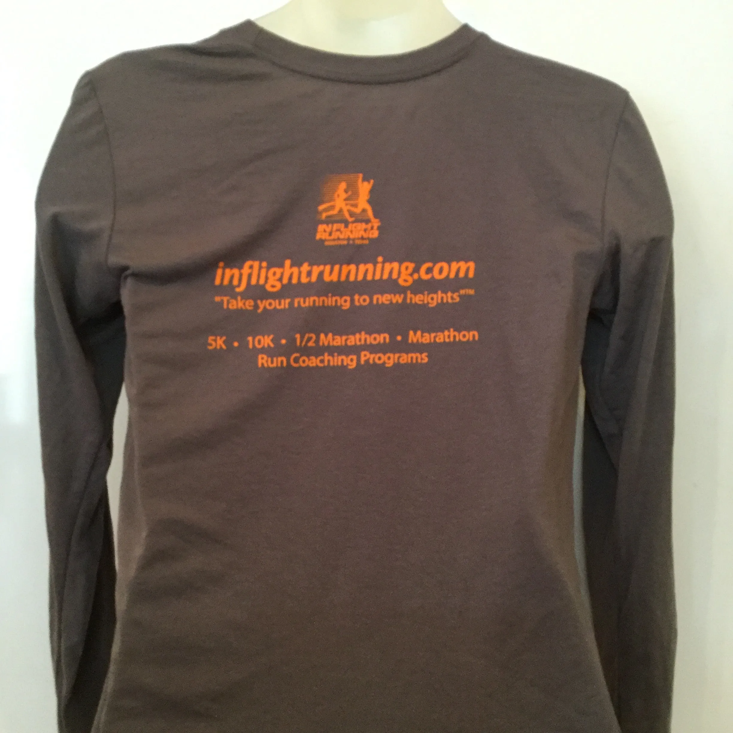 2016-17 In Flight Running - Gildan Unisex Long Sleeve Dry Fit - Smokey Gray