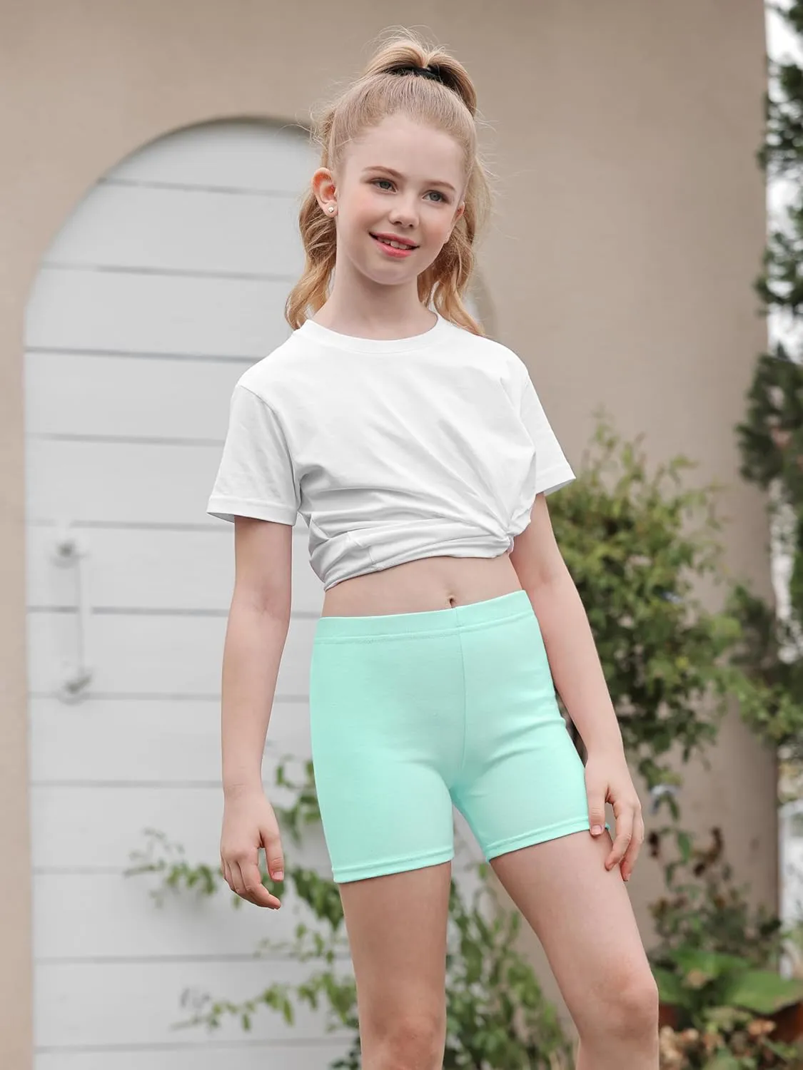6 Pack Cotton Girls Bike Shorts Girls Shorts Kids Clothes Cartwheel Under Dress Breathable Multi-Color