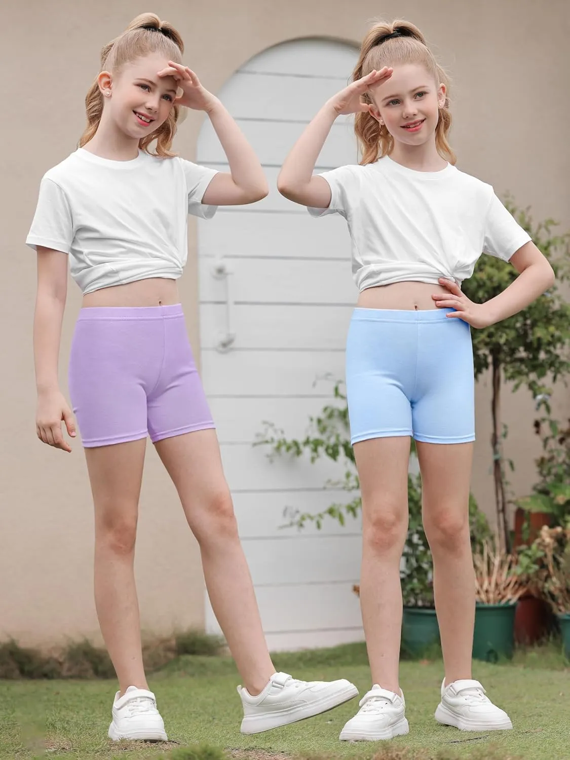 6 Pack Cotton Girls Bike Shorts Girls Shorts Kids Clothes Cartwheel Under Dress Breathable Multi-Color