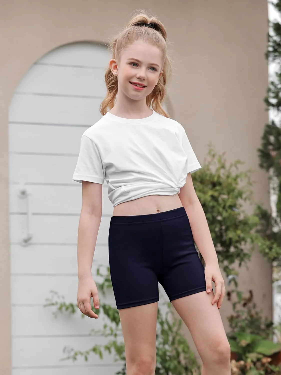 6 Pack Cotton Girls Bike Shorts Girls Shorts Kids Clothes Cartwheel Under Dress Breathable Multi-Color