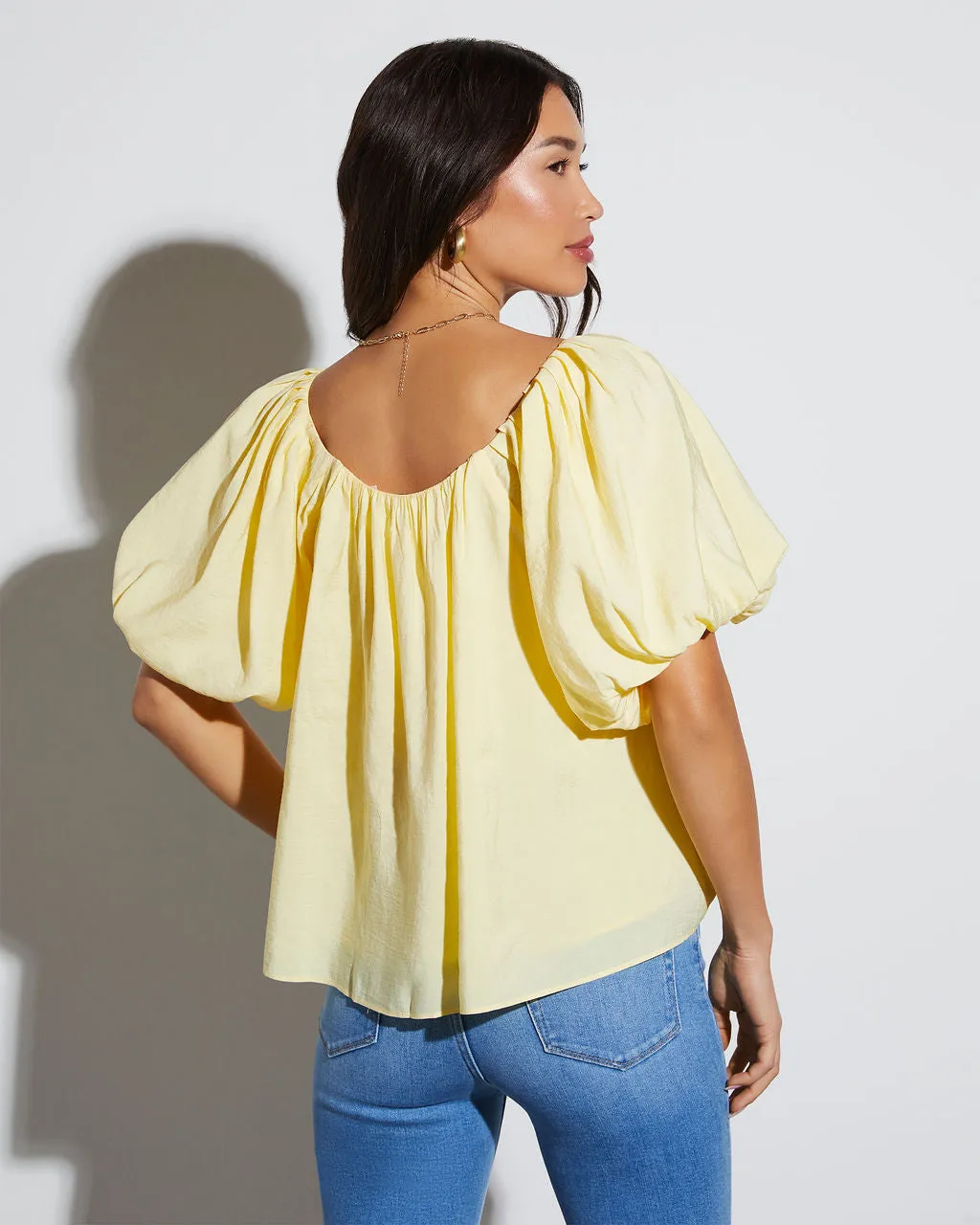 Arlene Relaxed Puff Sleeve Blouse