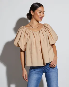 Arlene Relaxed Puff Sleeve Blouse
