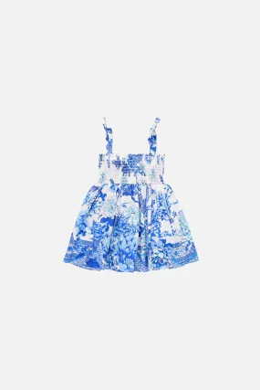 BABIES DRESS WITH SHIRRING HEART OF A DRAGON
