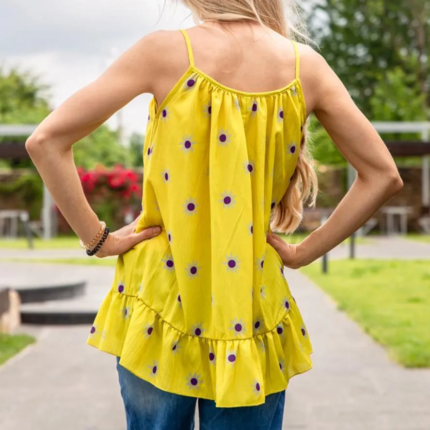 Blouse Floral Strap Top