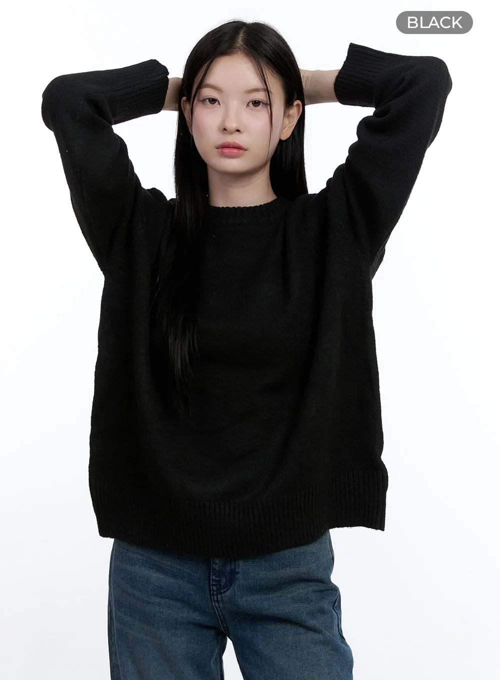 Comfy Wool Round-Neck Pullover OO429