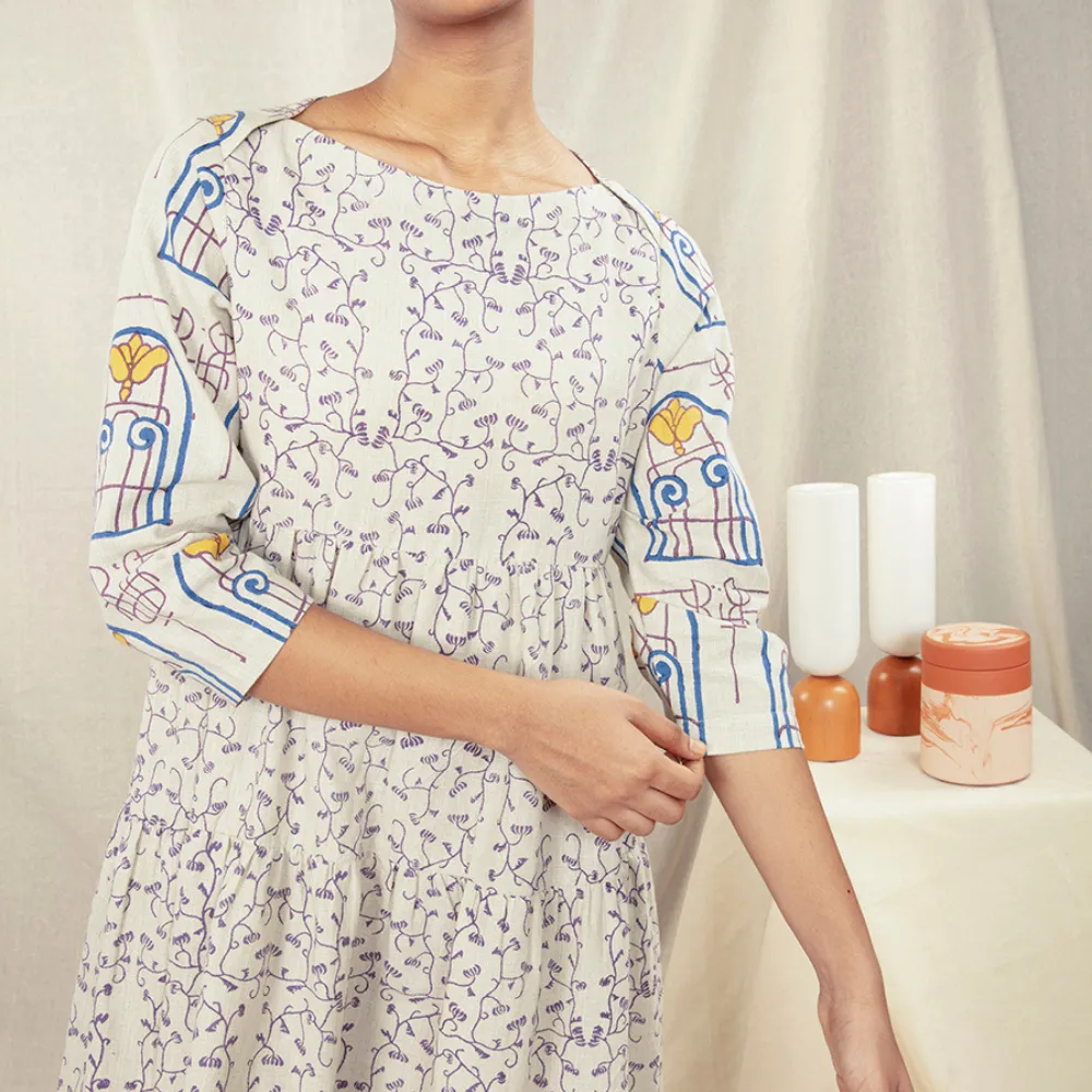 Easy Brezzy Cotton Tier Dress  | Hand-Crafted | Breathable Cotton