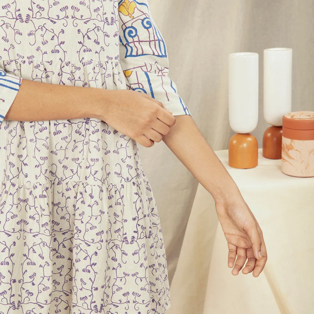 Easy Brezzy Cotton Tier Dress  | Hand-Crafted | Breathable Cotton
