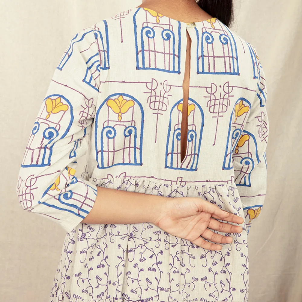 Easy Brezzy Cotton Tier Dress  | Hand-Crafted | Breathable Cotton