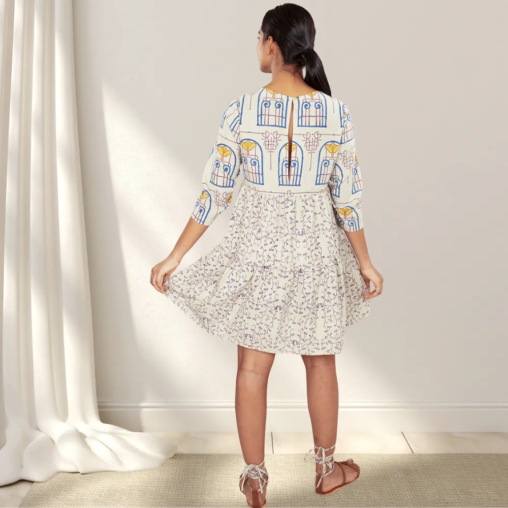 Easy Brezzy Cotton Tier Dress  | Hand-Crafted | Breathable Cotton