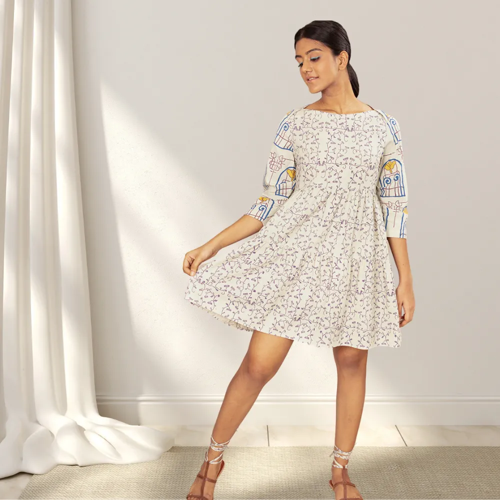 Easy Brezzy Cotton Tier Dress  | Hand-Crafted | Breathable Cotton