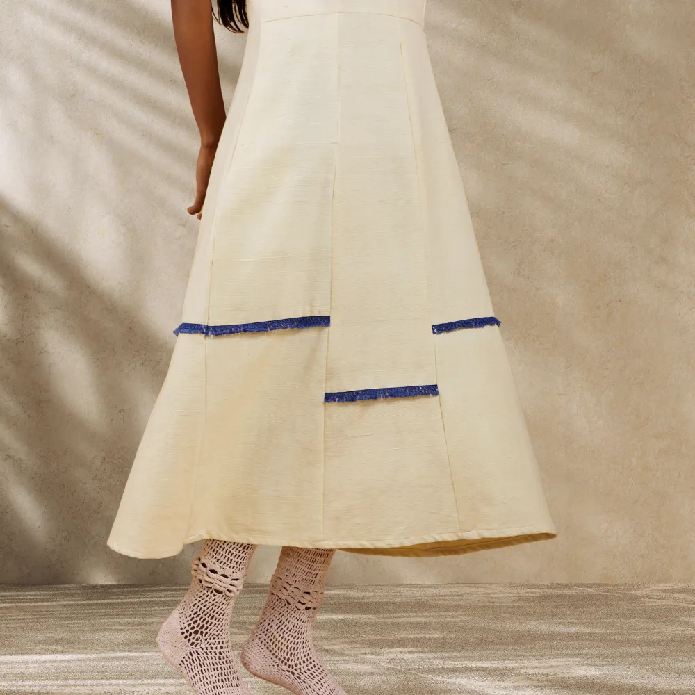 Ecru Dress | Day Wear | Meticulously Designed | Breathable Cotton