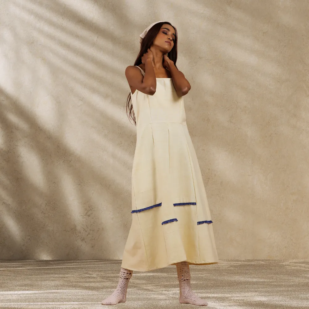 Ecru Dress | Day Wear | Meticulously Designed | Breathable Cotton