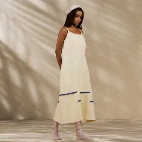 Ecru Dress | Day Wear | Meticulously Designed | Breathable Cotton