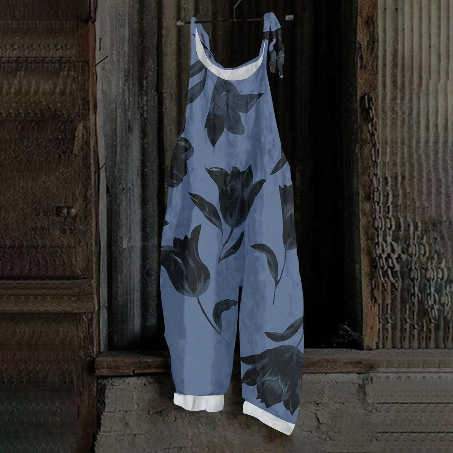 Floral Jumpsuits for Women, Spring Loose Beach Fashion Boho Casual Womens Romper