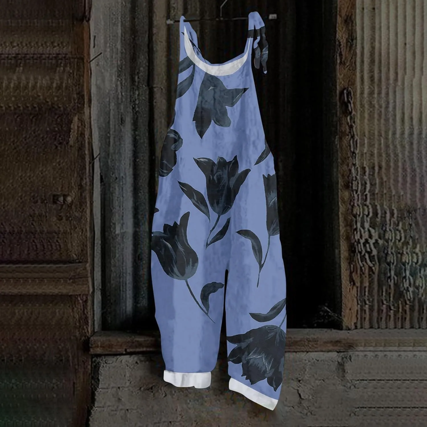 Floral Jumpsuits for Women, Spring Loose Beach Fashion Boho Casual Womens Romper