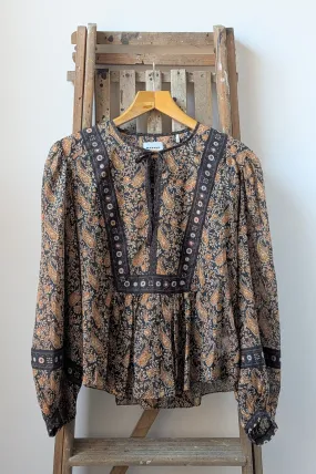 Gayle Multi-Black Cotton Blouse