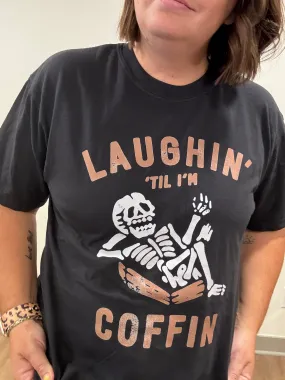 Halloween Skeleton Coffin Tee