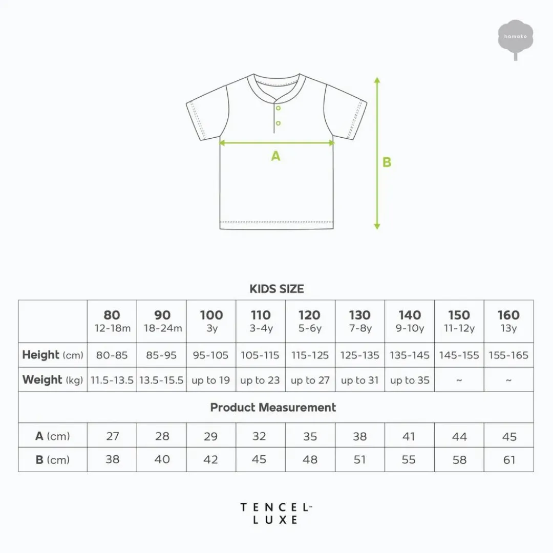Hamako Tencel Kids Casual Tee - Pure Water