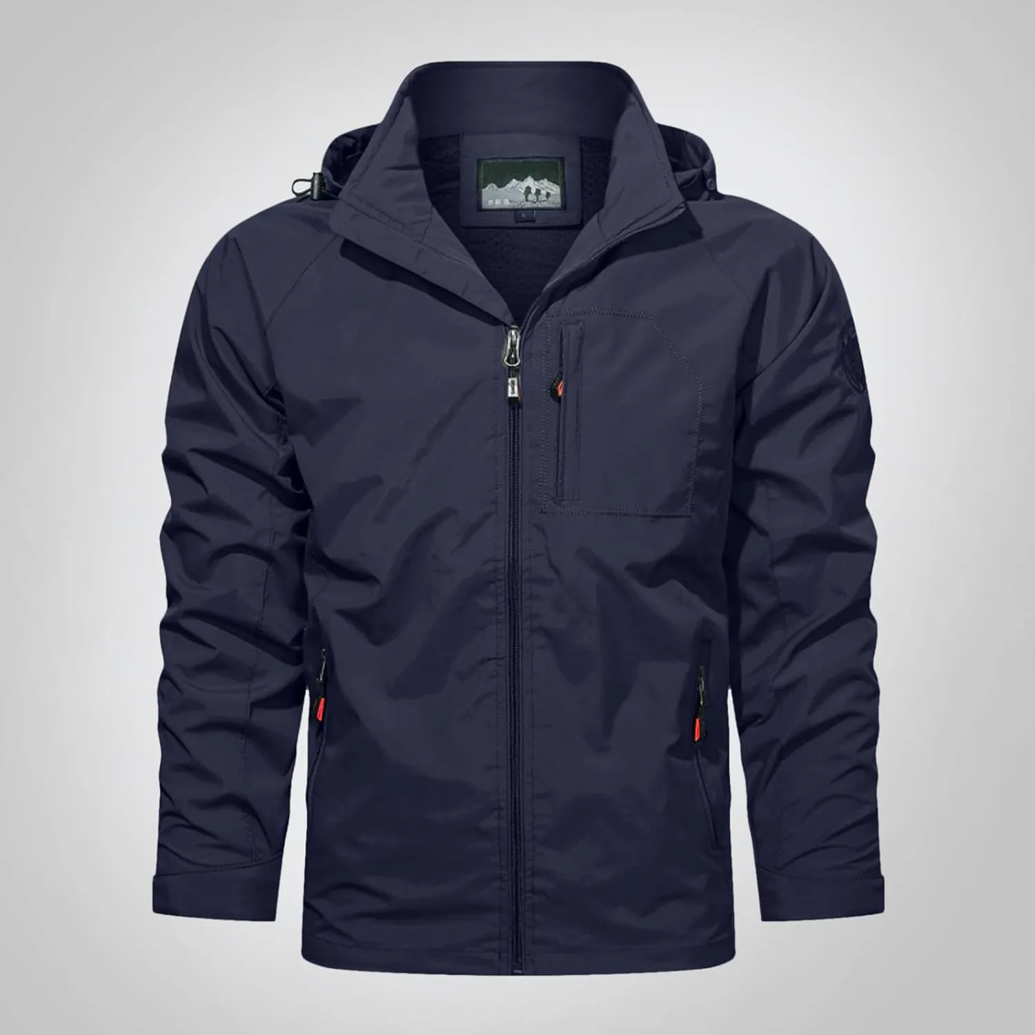 Hiking Rain Jacket Blouse Men's Windproof Jacket Lightweight Windbreaker Bomber Jackets Snowboarding Hooded Coat