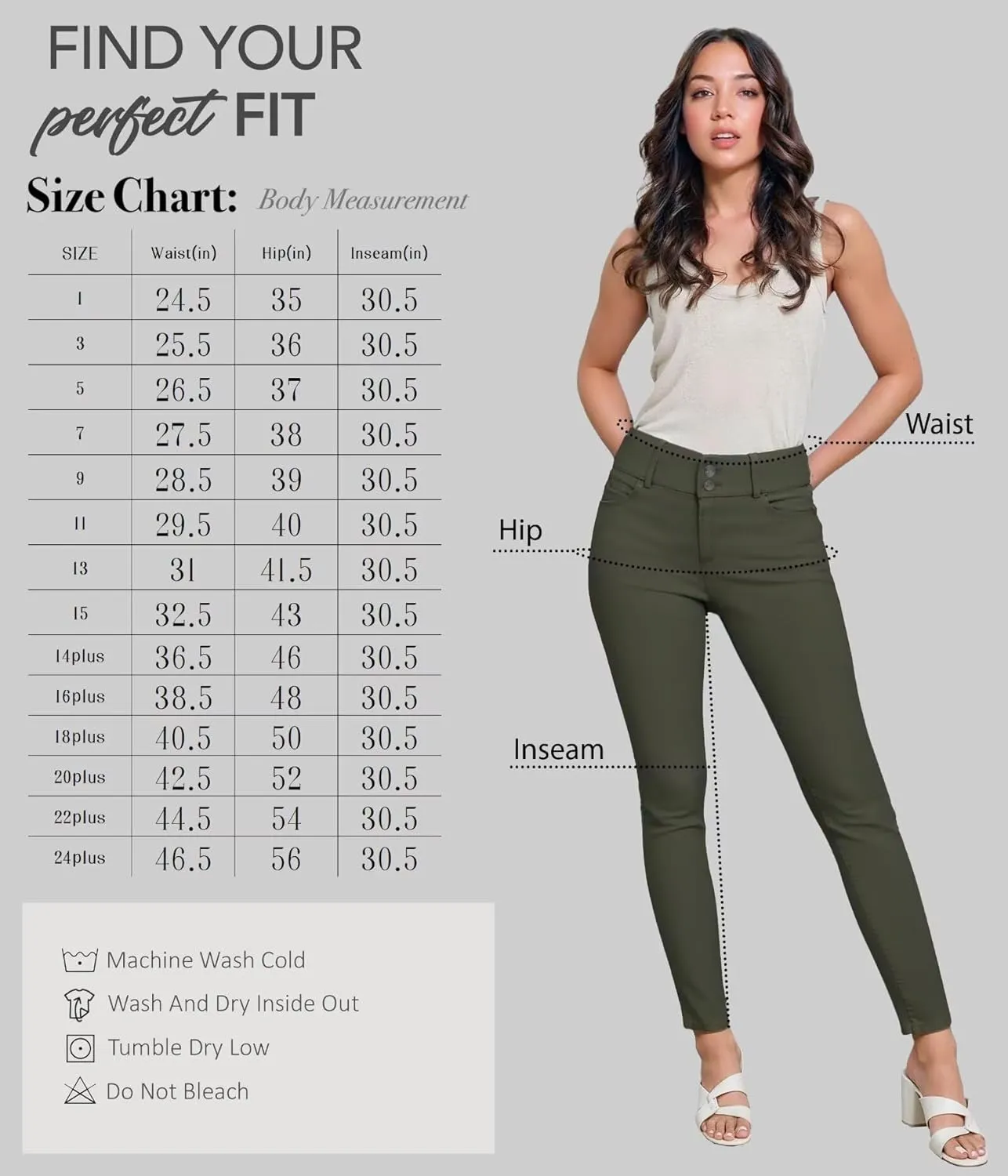 Hybrid & Company Women's Butt Lift V2 Super Comfy Stretch Denim Skinny Jeans