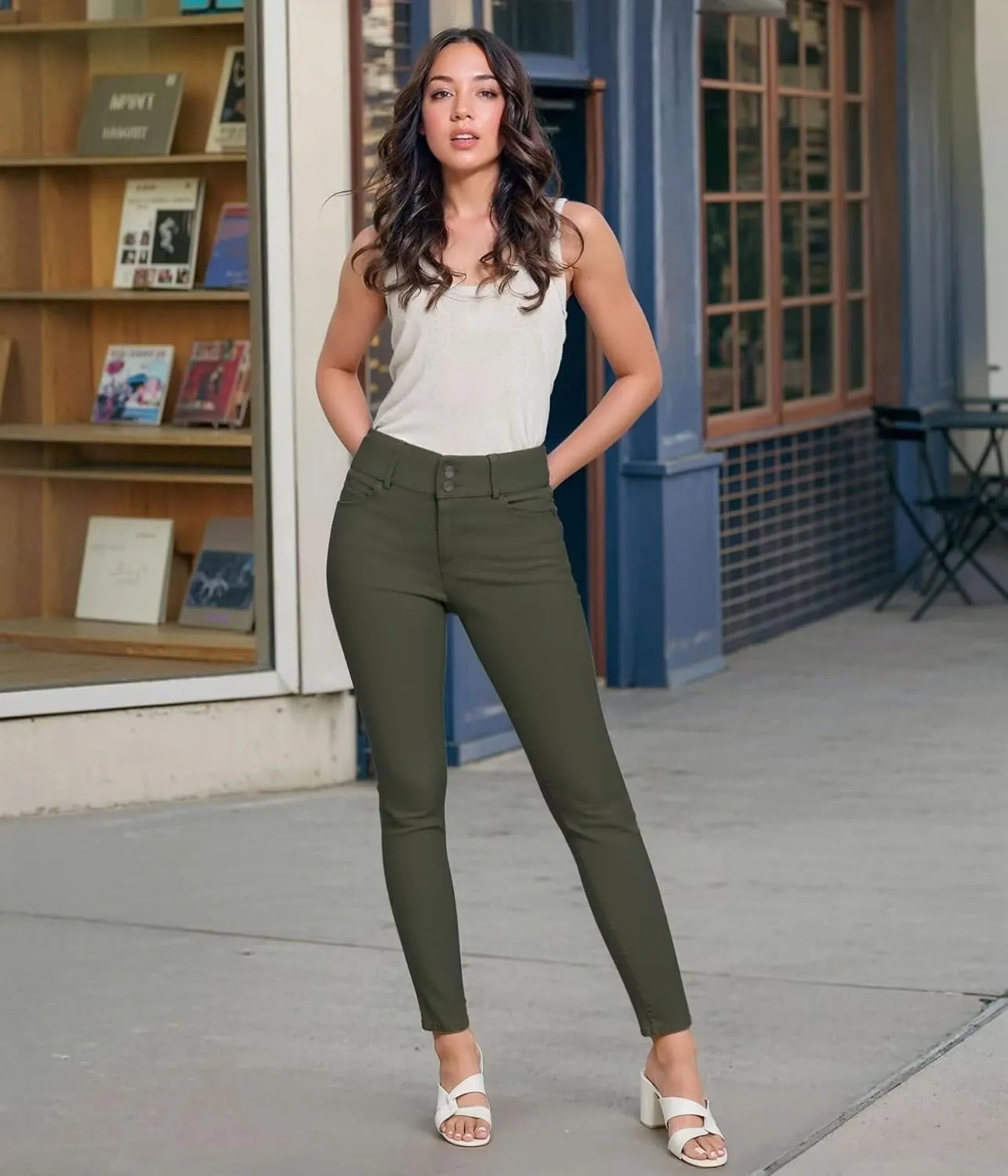 Hybrid & Company Women's Butt Lift V2 Super Comfy Stretch Denim Skinny Jeans