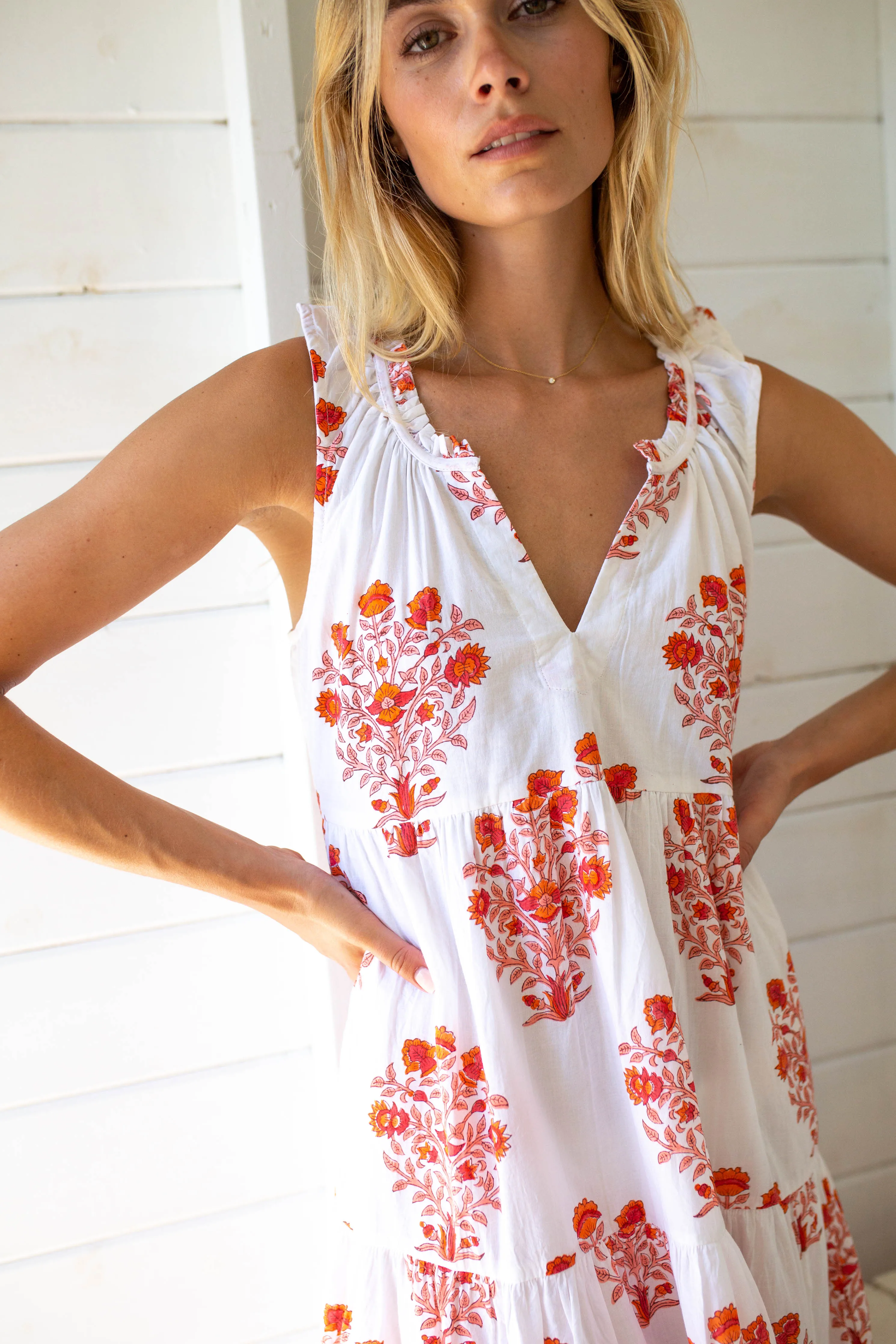 Jillian Maxi Dress - Beach Rose Gardenia