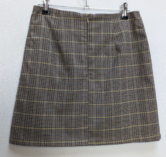 Light Brown Plaid Mini-Skirt - XS