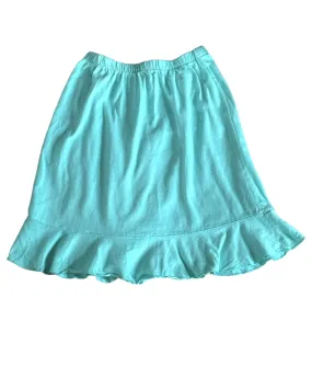 Light Spring Sea Glass Knit Ruffle Skirt