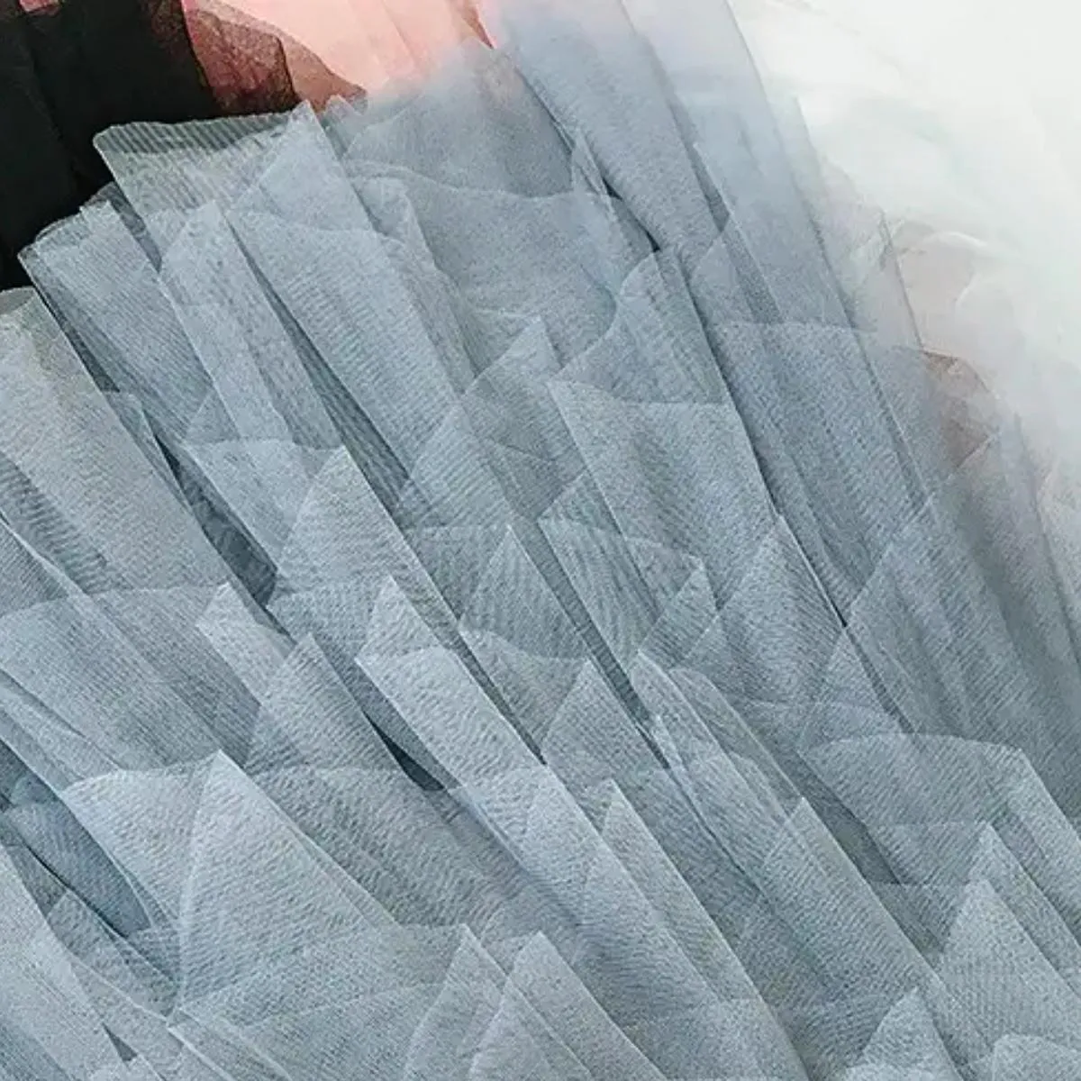 Luexco Long Skirt Vintage Ruffled Chiffon Flounces