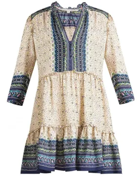 Lumi Abstract-Geo Print Dress
