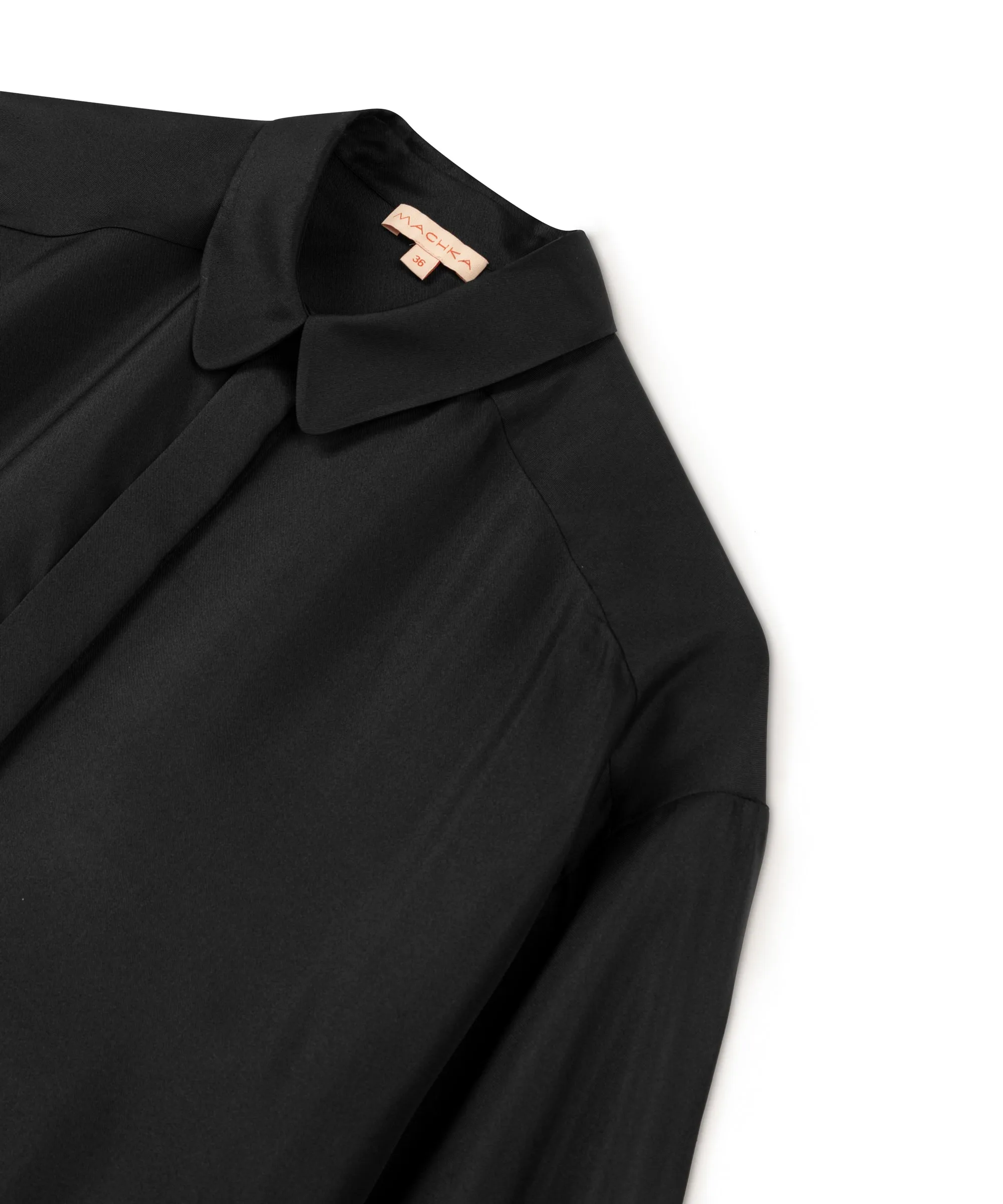 Machka Relaxed Fit Silk Shirt Black