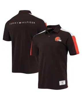 Men's Brown Orange Polo Shirt Cleveland Browns Logan Tommy Hilfiger Multi