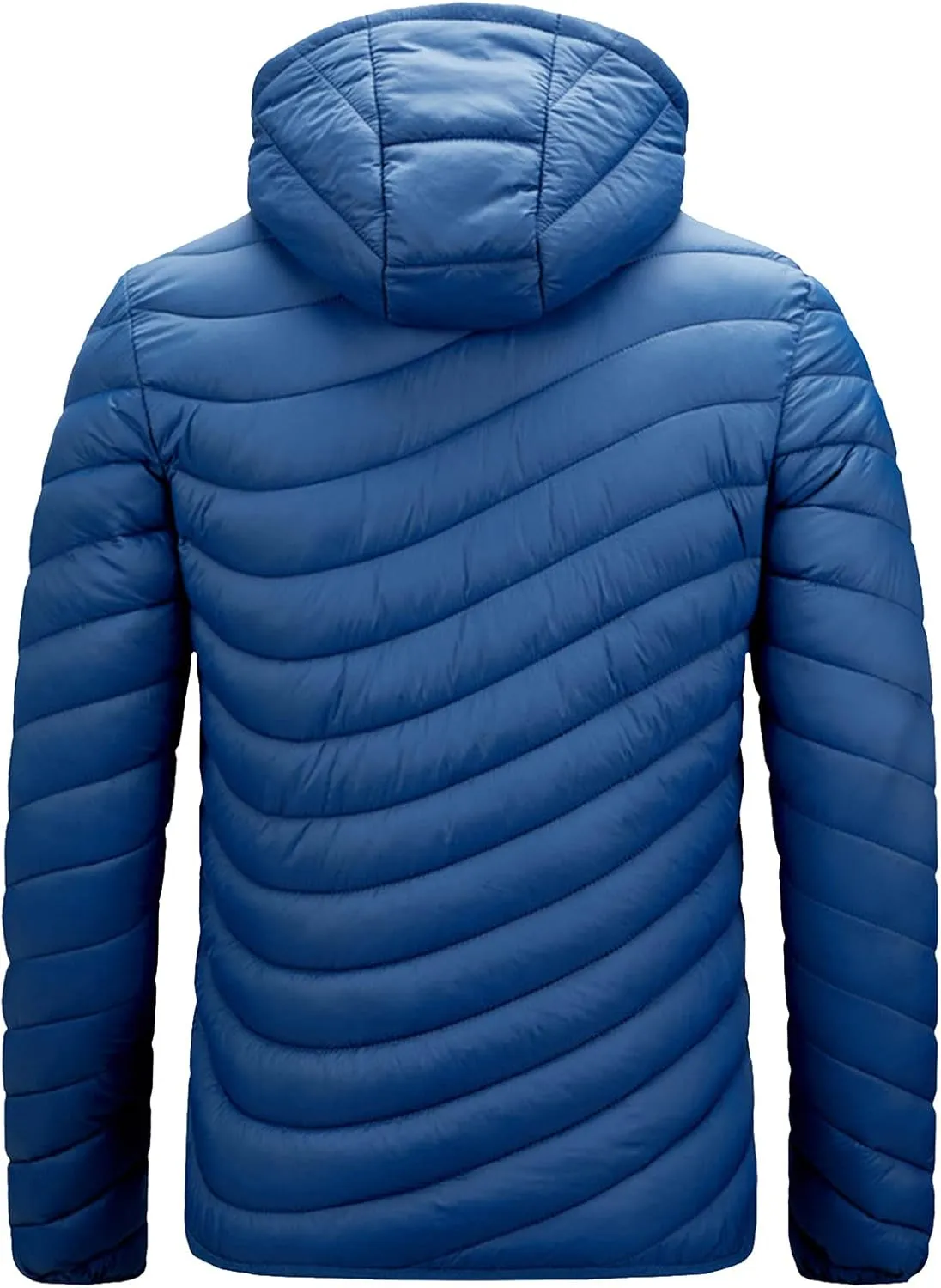 Men's Jacket Insulated Synthetic Down Puffer Jacket Winter Warm Coat Quilted Water Resistant Packable Hiking Camping