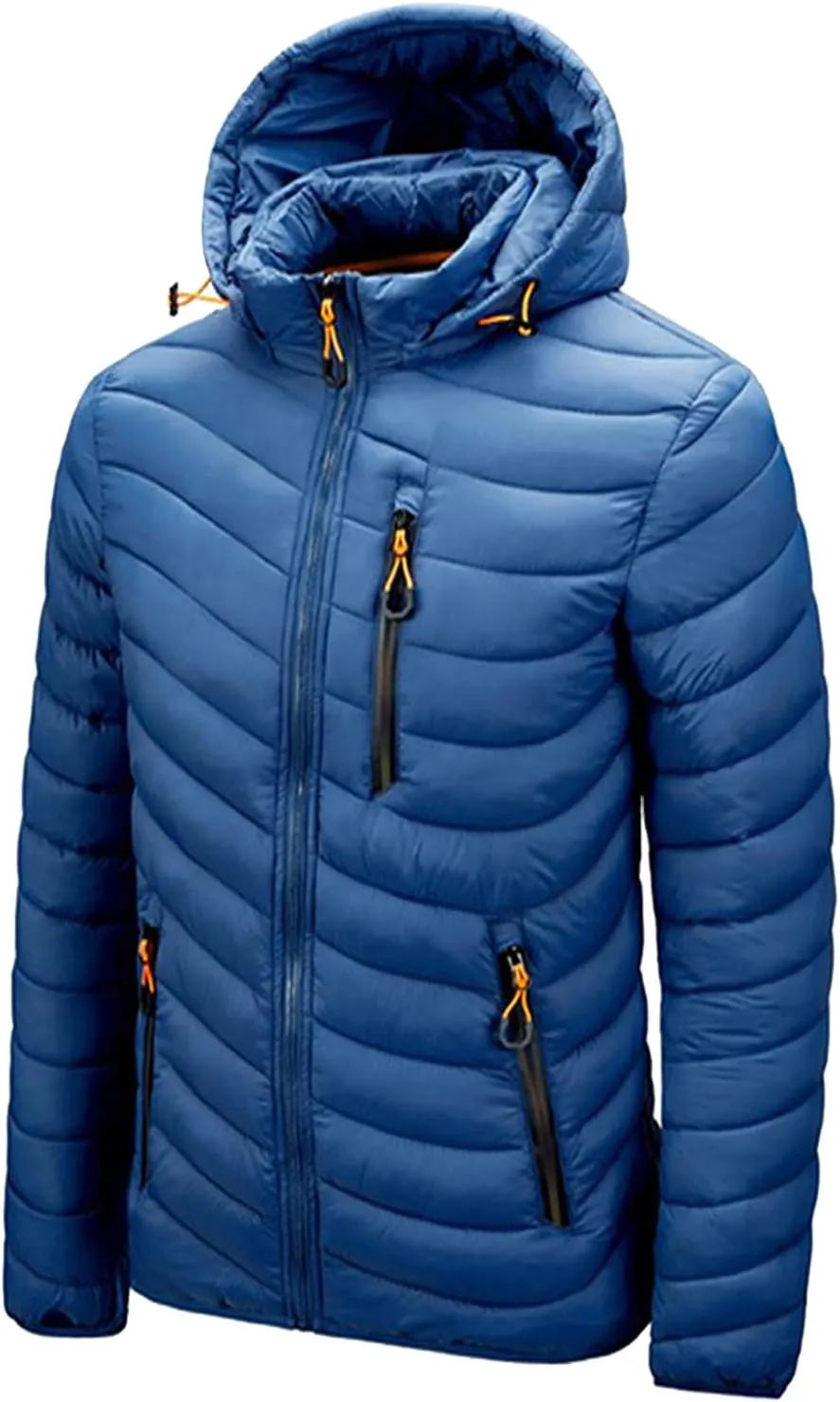 Men's Jacket Insulated Synthetic Down Puffer Jacket Winter Warm Coat Quilted Water Resistant Packable Hiking Camping