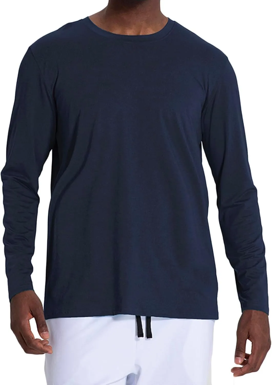 Mens Light Weight Sun Shirts UV Protection Long Sleeve Breathable Tshirts SPF Rash Guard for Fishing Hiking Running