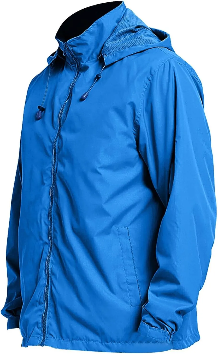 Men's Rain Jacket Running Golf Jackets Waterproof Breathable Raincoat with Hood Lightweight Windbreaker Hiking Jacket