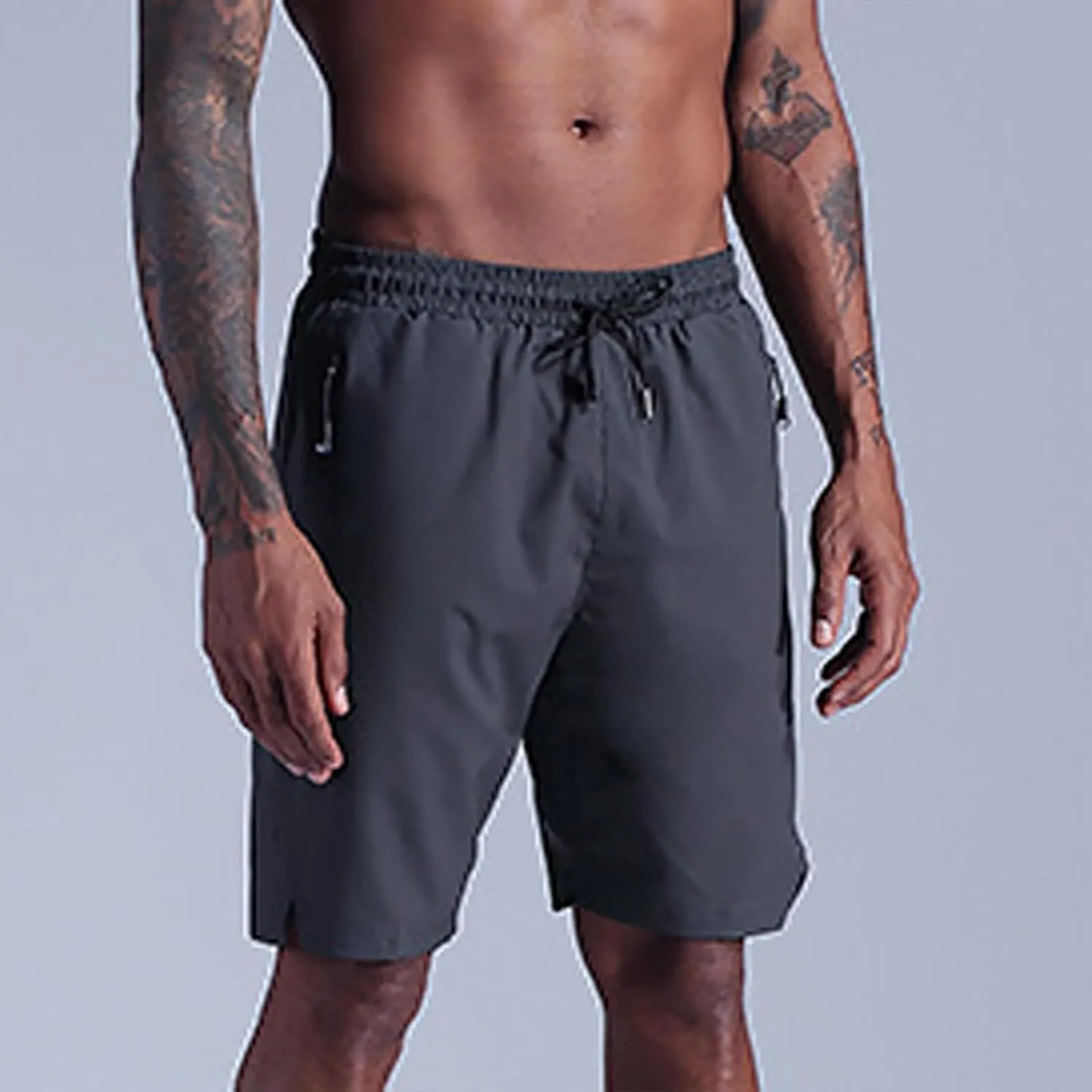 Mens Summer Quick Dry Athletic Running Shorts Drawstrings Lightweight 7 Inch Gym Workout Shorts Loose Solid Training Short