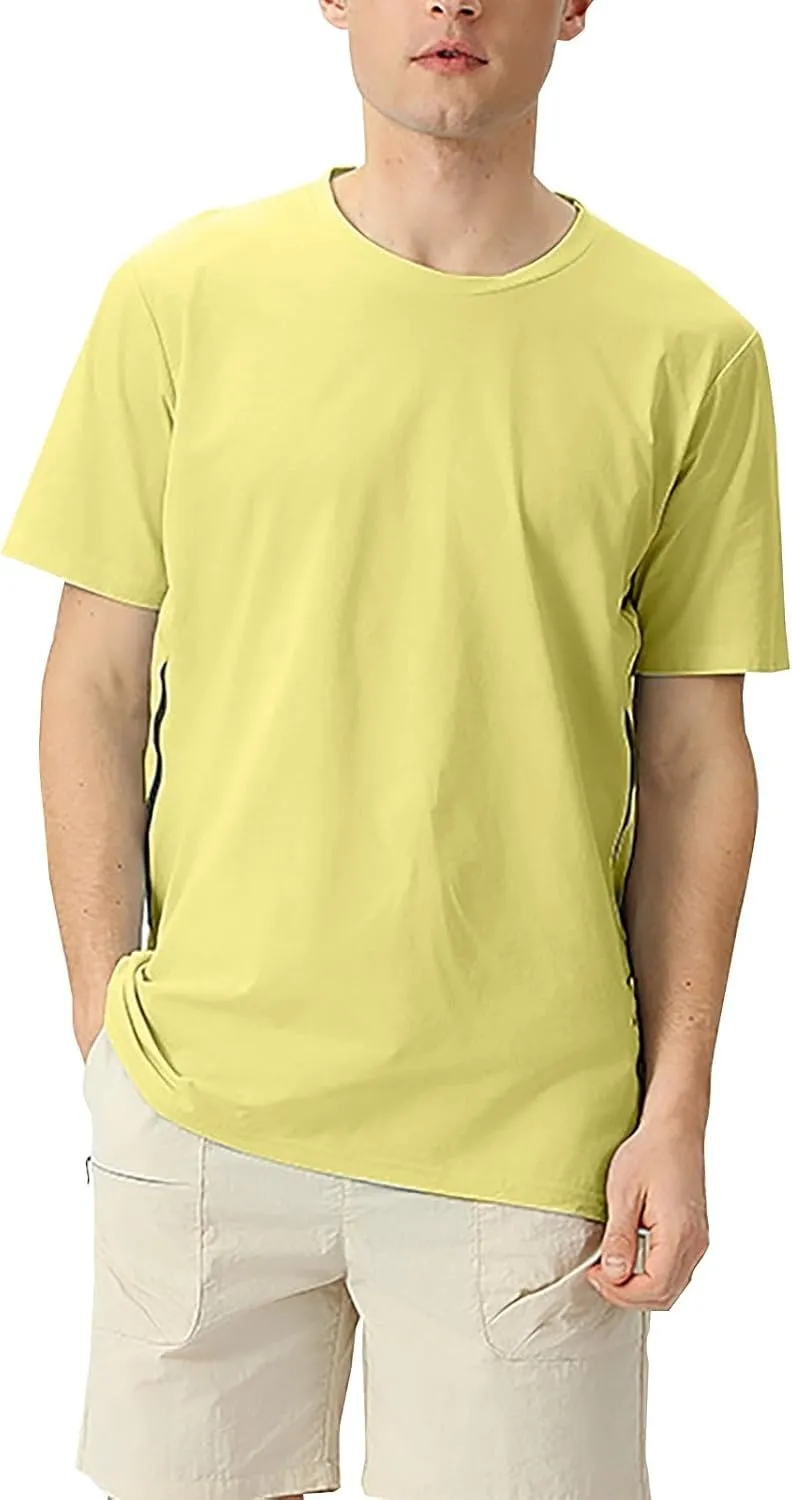 Men's UPF 50  Sun Protection Shirts Thin Breathable Summer Short Sleeve Fitness T Shirt Lightweight Cooling Basic Tees