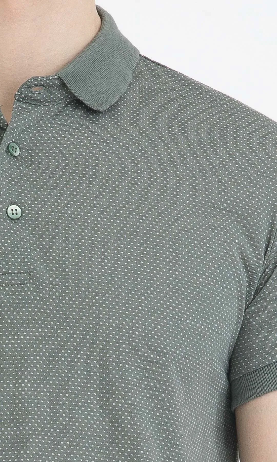 Slim Fit Light Khaki - White Polo T-Shirt