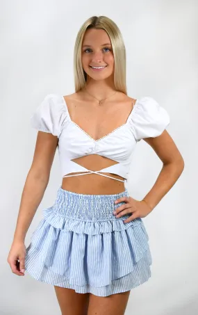 Subtle Flirt Striped Skirt