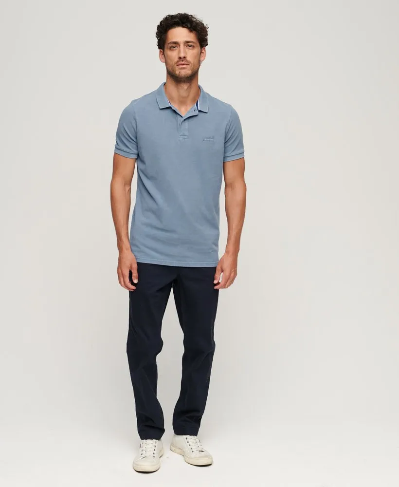 Superdry Vintage Destroy Polo Shirt - Heraldic Blue