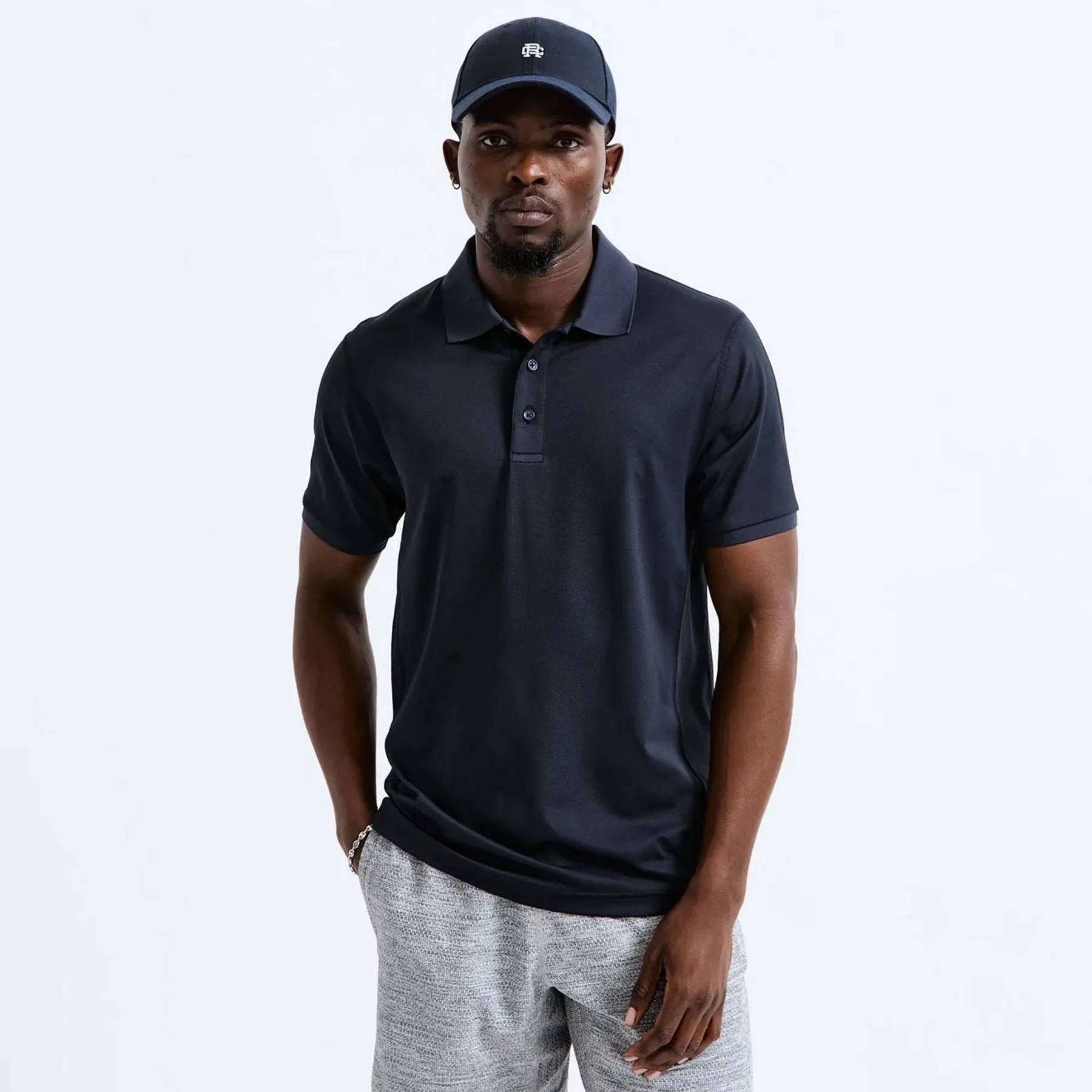 Tech Pique Playoff Polo Navy - AW24