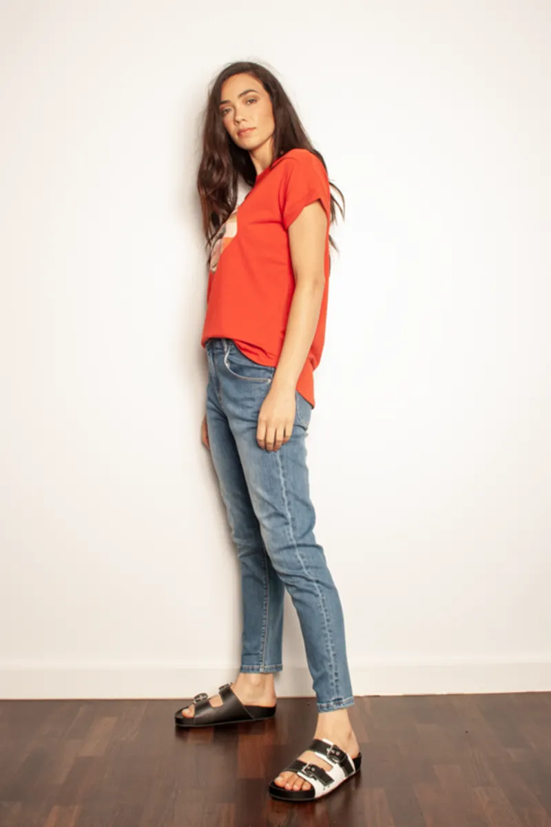 The Others - The Relaxed Tee - Samba with Stripe Lips