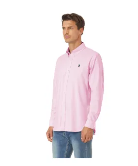 US POLO MENS COTTON OXFORD CHAMBRAY SLIM FIT SHIRT