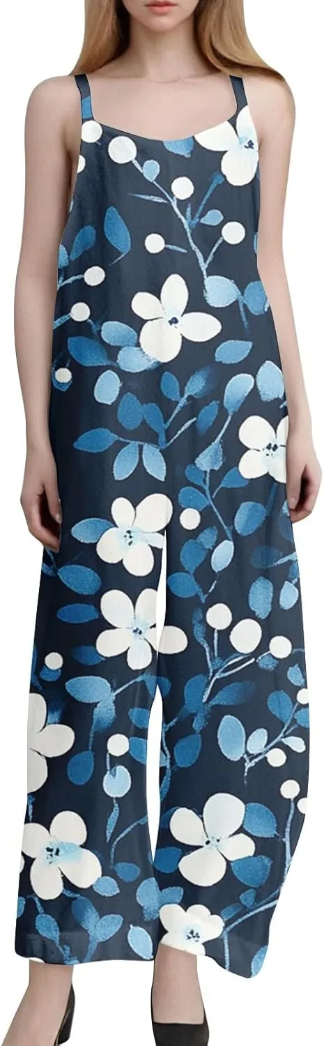 Vacation Jumpsuits for Women, Trendy Beach Spring Fashion Casual Floral Womens Romper