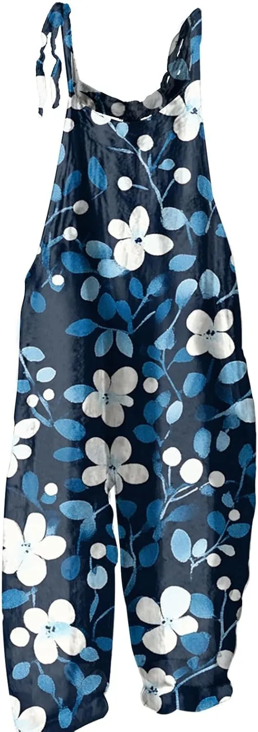 Vacation Jumpsuits for Women, Trendy Beach Spring Fashion Casual Floral Womens Romper
