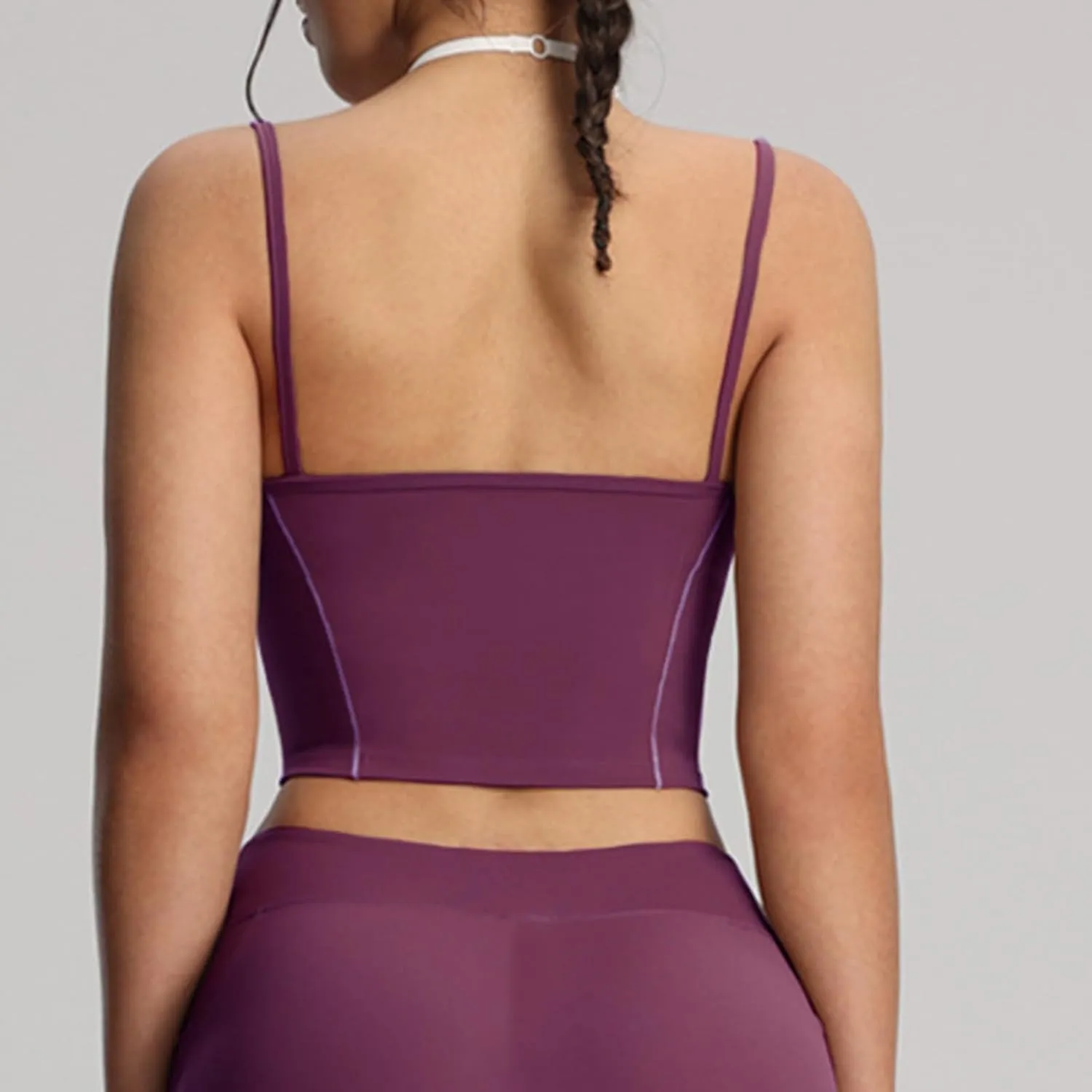 Women's Halter Neck Going Out Crop Tops 2025 Summer Quick Dry Athletic Yoga Shirts Spaghetti Strap Sleeveless Tank Top