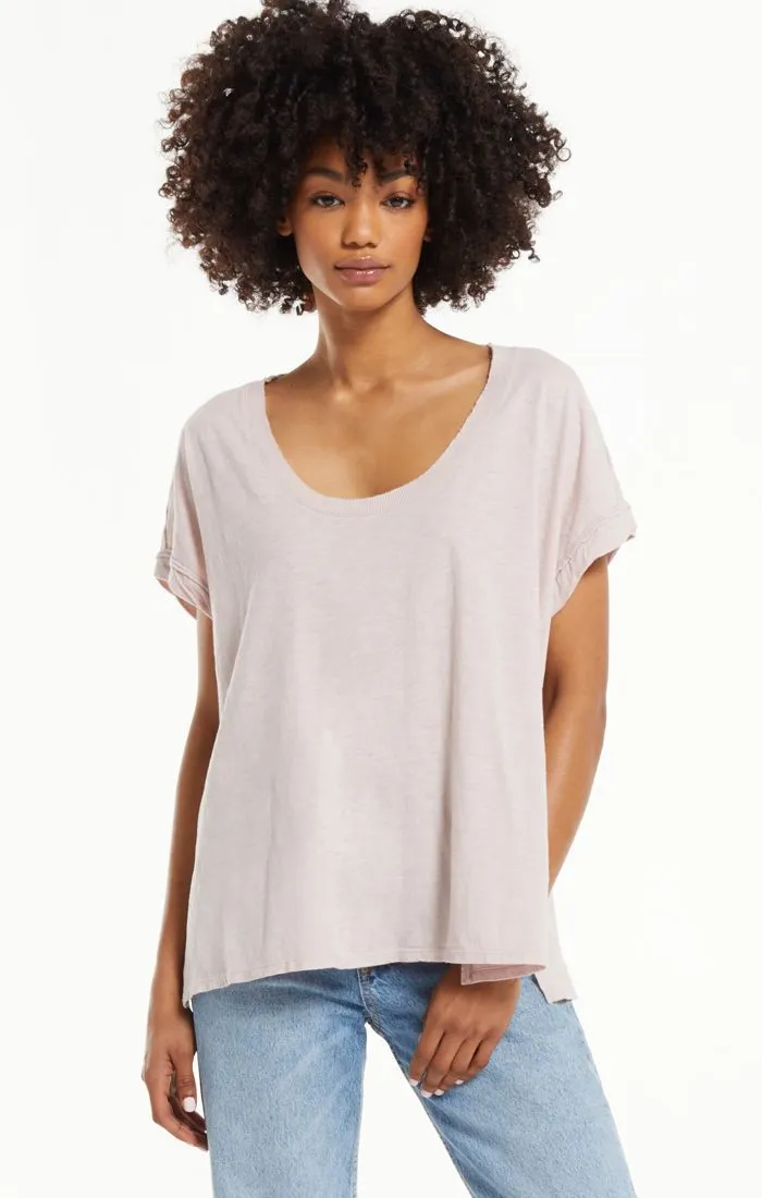 Z Supply Farren Slub Weekender Tee | Black, Lavender, White