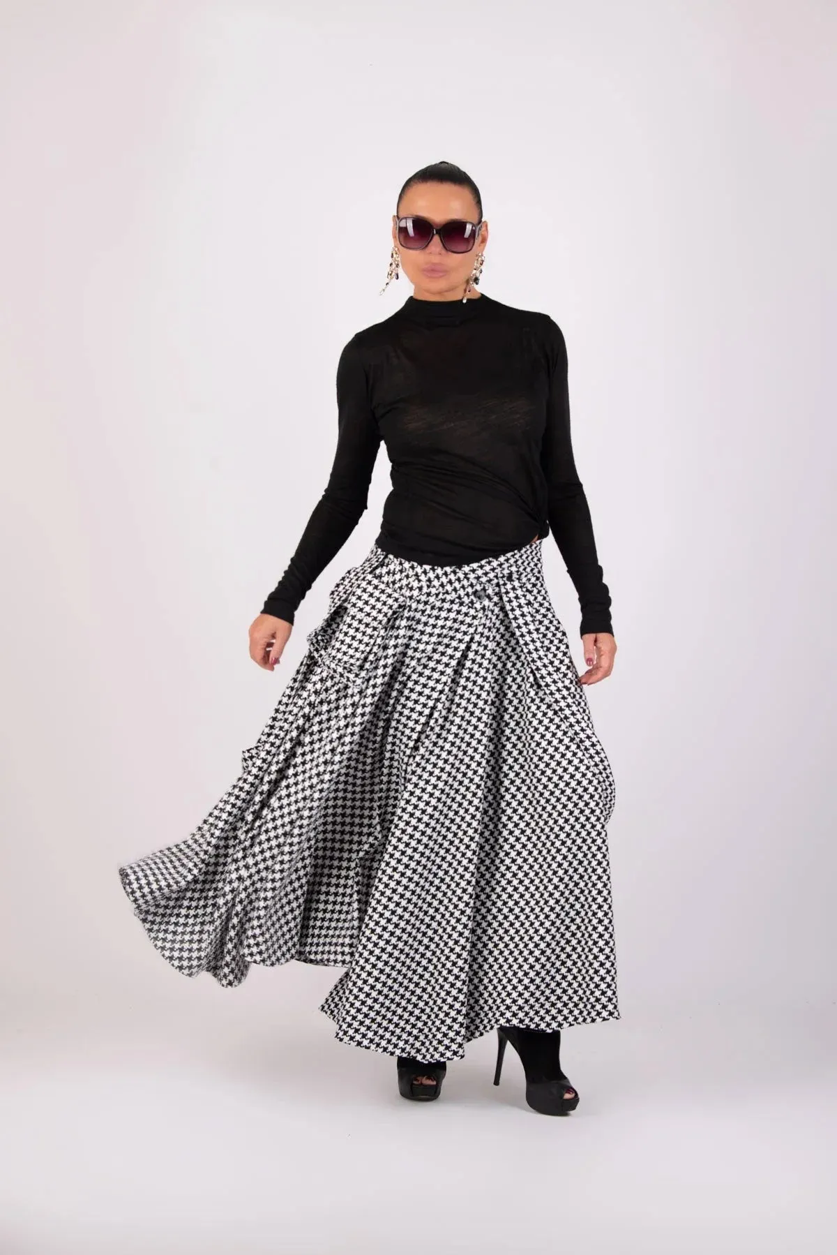 ZEFIRA Asymmetrical Long Skirt ON SALE