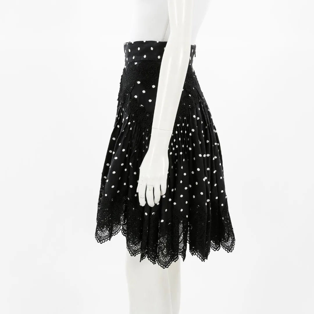 Zimmermann Linen 'Empire' Dot Mini Skirt Size 0